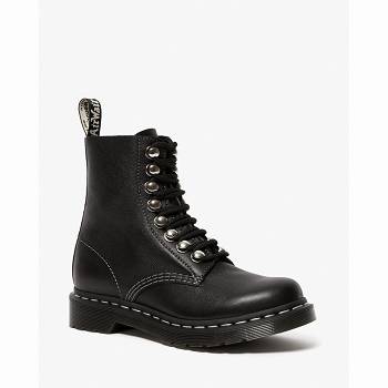 Dr Martens 1460 Pascal Hardware Lace Up - Cierne Cizmy Damske, DR0198